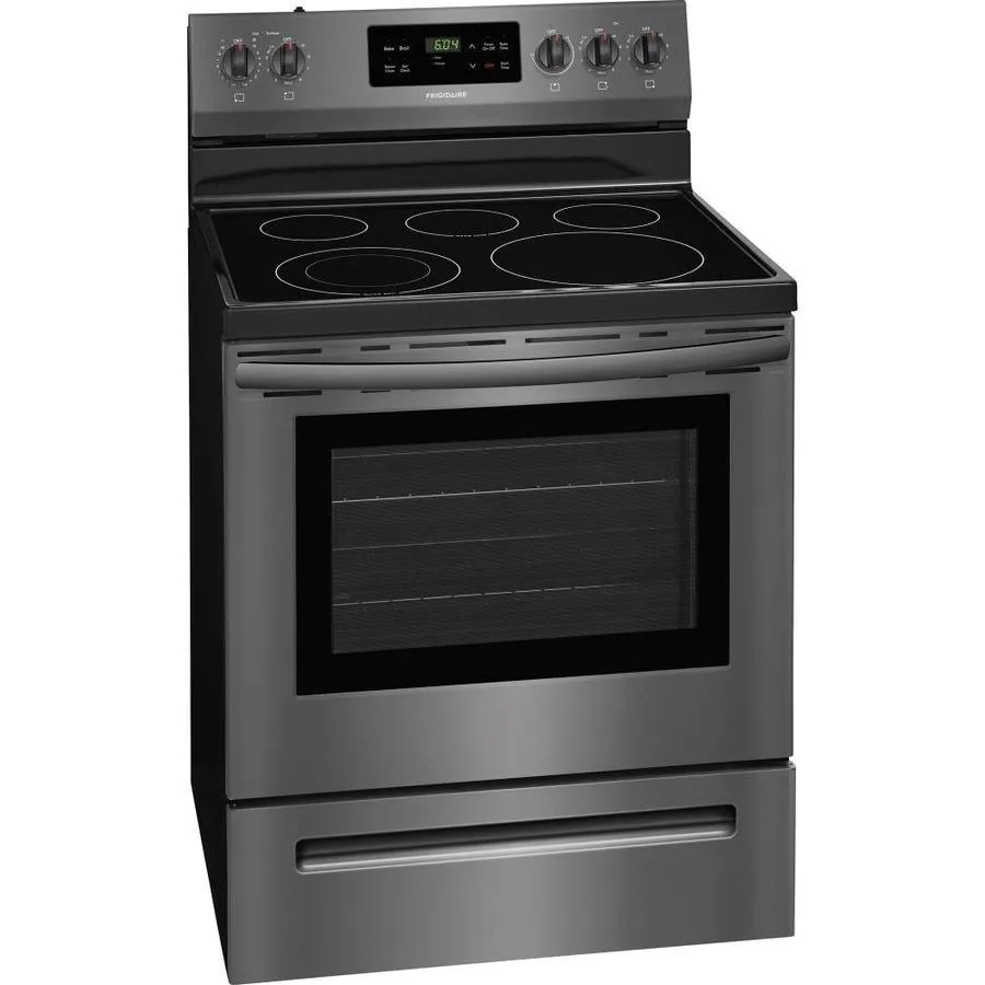 Frigidaire 30-in Smooth Surface 5 Elements 5.4-cu ft Steam Cleaning Freestanding Electric Range (EasyCare Stainless Steel), photo 15 of 18