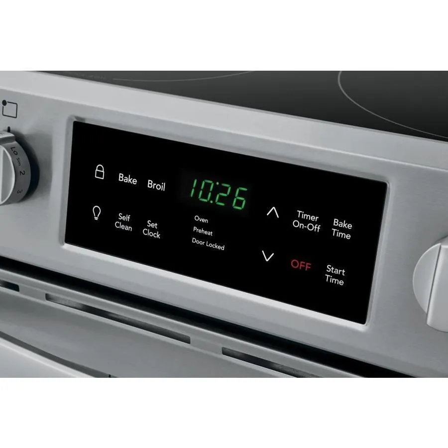 Frigidaire 30-in Smooth Surface 5 Elements 5-cu ft Self-Cleaning Freestanding Electric Range (EasyCare Stainless Steel), photo 5 of 20