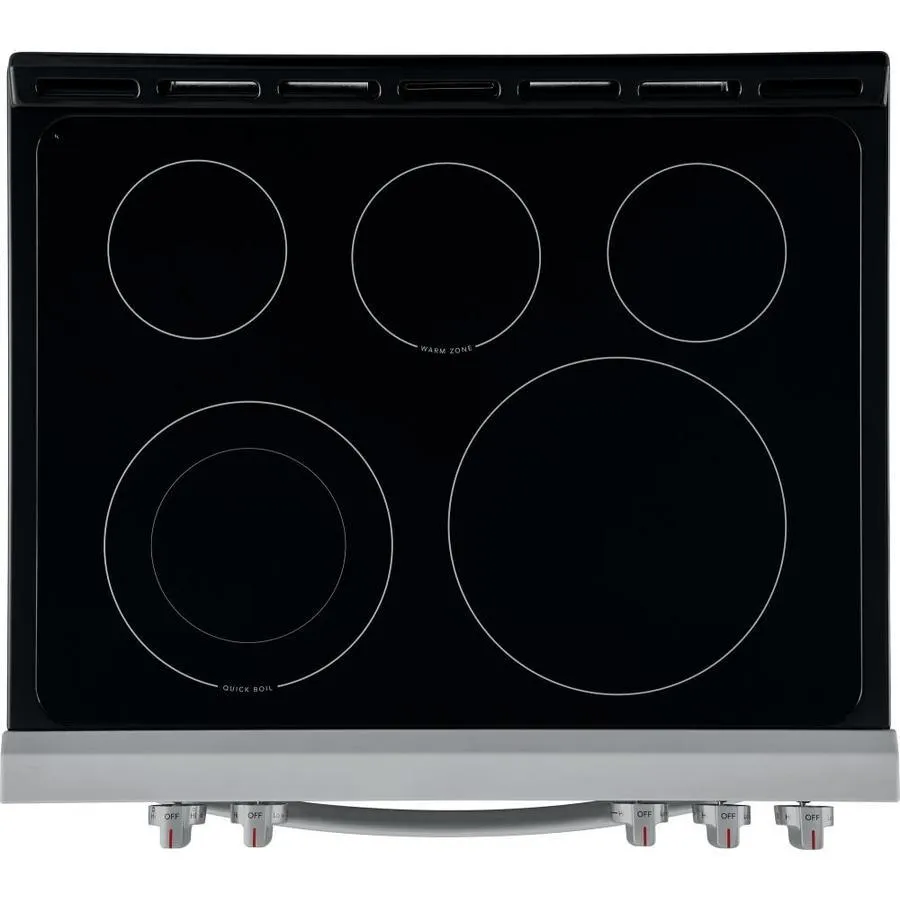 Frigidaire 30-in Smooth Surface 5 Elements 5-cu ft Self-Cleaning Freestanding Electric Range (EasyCare Stainless Steel), photo 12 of 20