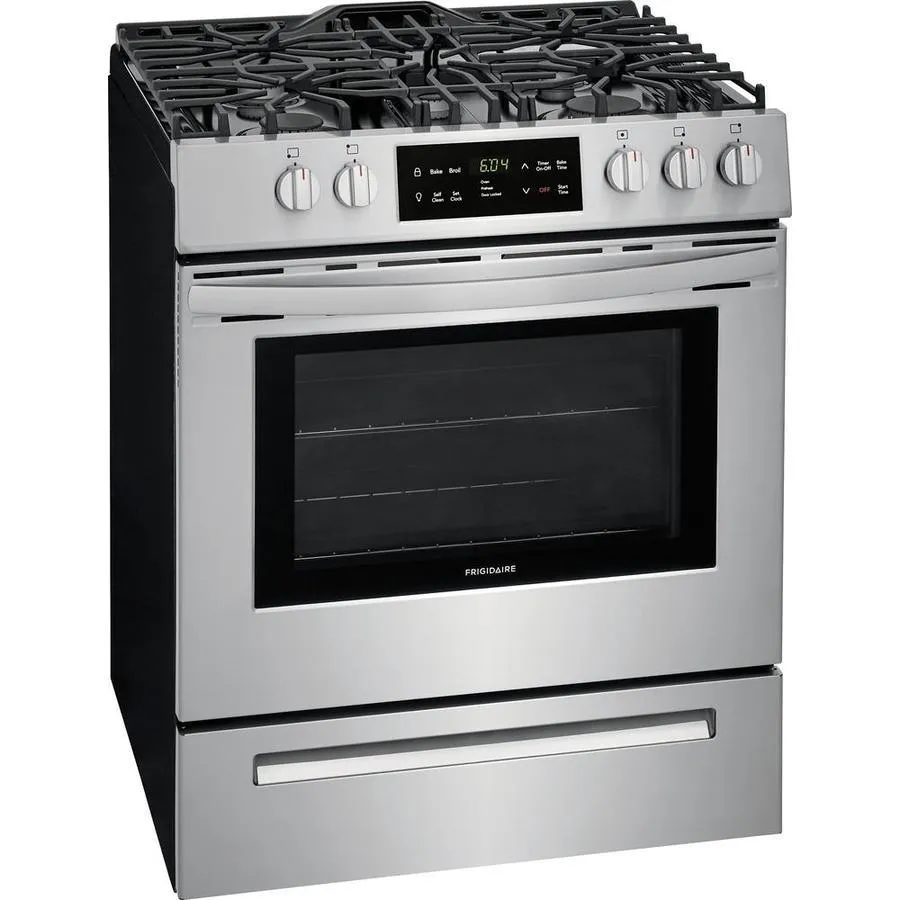 Frigidaire 30-in 5 Burners 5-cu ft Self-Cleaning Freestanding Gas Range (EasyCare Stainless Steel), photo 17 of 19