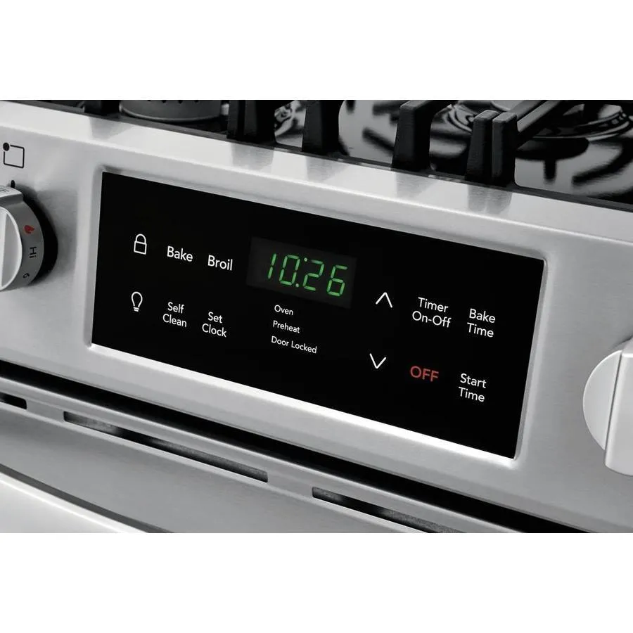 Frigidaire 30-in 5 Burners 5-cu ft Self-Cleaning Freestanding Gas Range (EasyCare Stainless Steel), photo 5 of 19