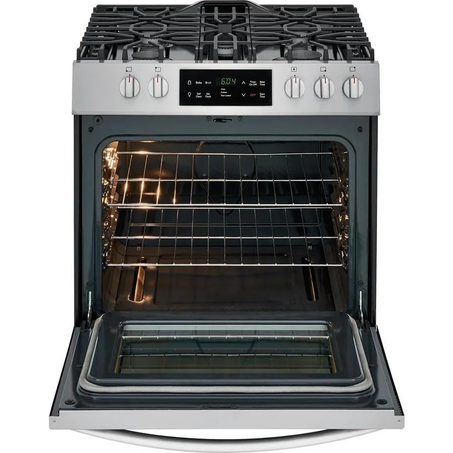 Frigidaire 30-in 5 Burners 5-cu ft Self-Cleaning Freestanding Gas Range (EasyCare Stainless Steel), photo 4 of 19