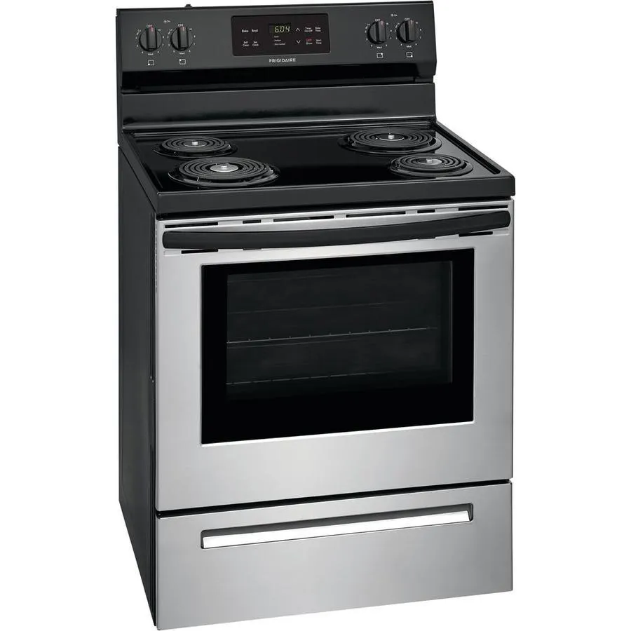 Frigidaire 30-in 4 Elements 5.3-cu ft Self-Cleaning Freestanding Electric Range (Stainless Steel), photo 2 of 15