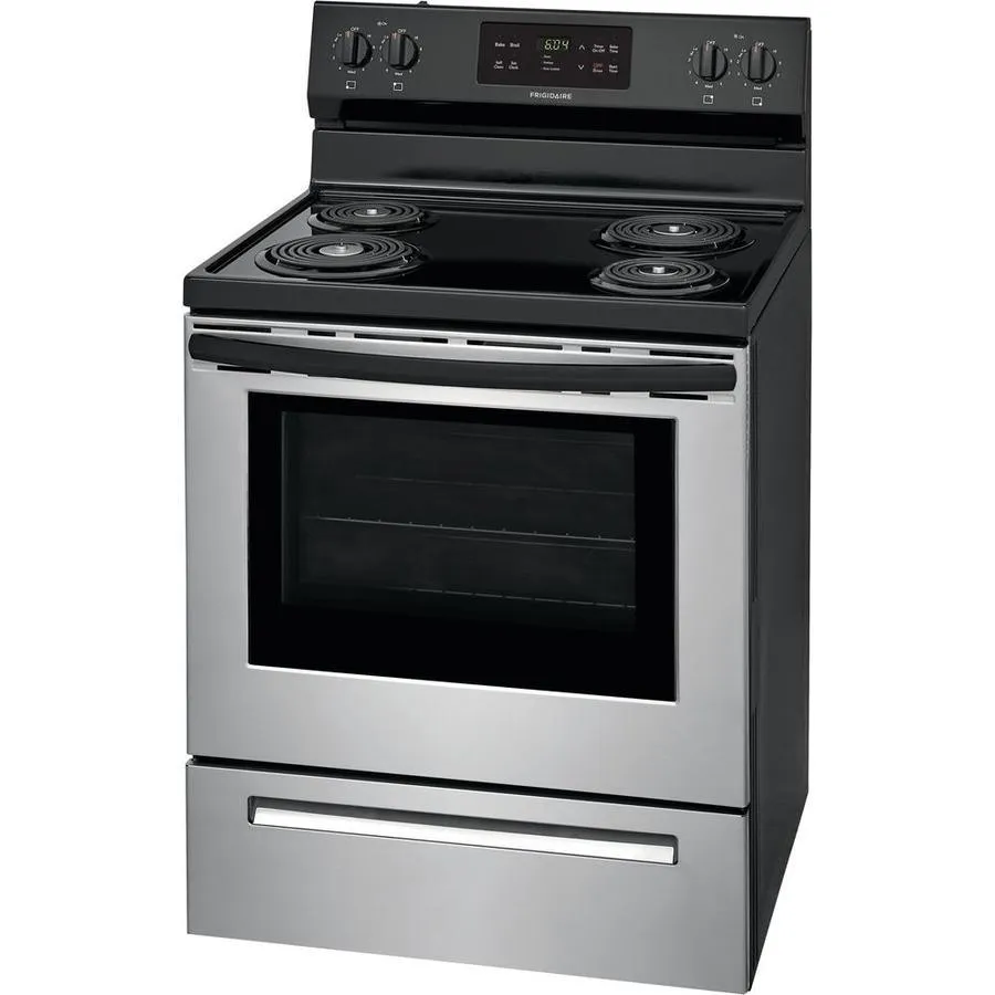 Frigidaire 30-in 4 Elements 5.3-cu ft Self-Cleaning Freestanding Electric Range (Stainless Steel), photo 3 of 15