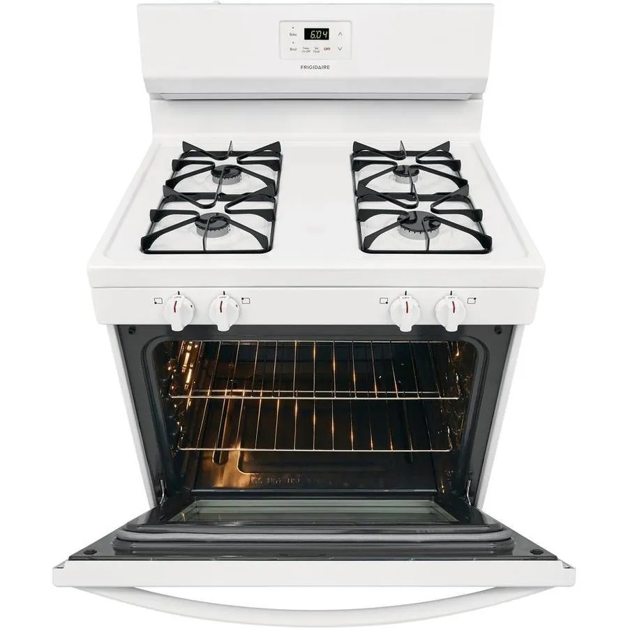 Frigidaire 30-in 4 Burners 5-cu ft Freestanding Gas Range (White), photo 5 of 12