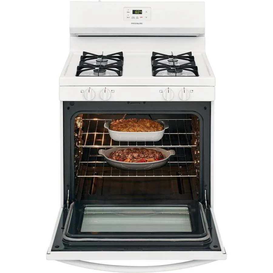 Frigidaire 30-in 4 Burners 5-cu ft Freestanding Gas Range (White), photo 6 of 12