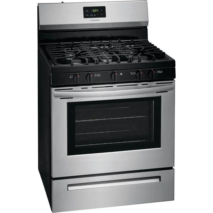Frigidaire 30-in 5 Burners 5-cu ft Freestanding Gas Range (EasyCare Stainless Steel), photo 13 of 15