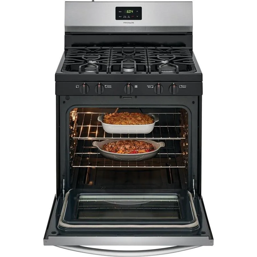 Frigidaire 30-in 5 Burners 5-cu ft Freestanding Gas Range (EasyCare Stainless Steel), photo 7 of 15