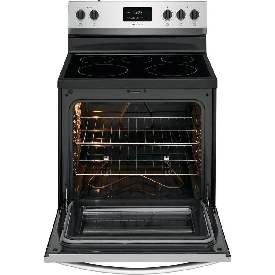 Frigidaire 30-in Smooth Surface 5 Elements 5.3-cu ft Freestanding Electric Range (EasyCare Stainless Steel), photo 5 of 14