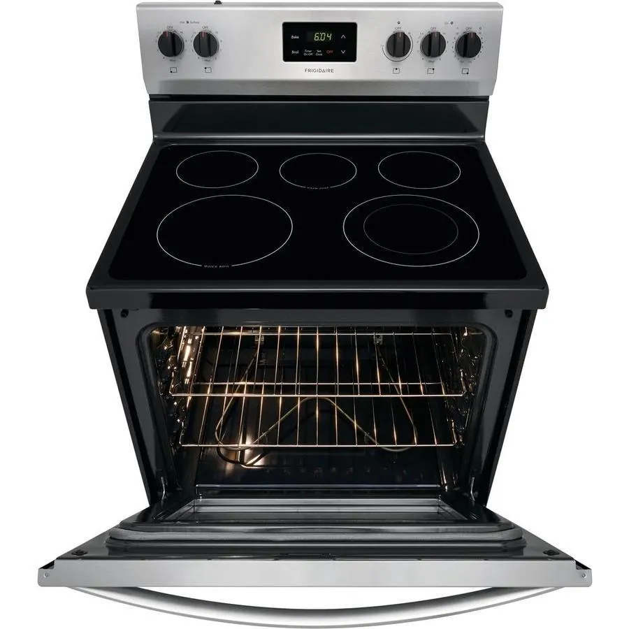 Frigidaire 30-in Smooth Surface 5 Elements 5.3-cu ft Freestanding Electric Range (EasyCare Stainless Steel), photo 6 of 14