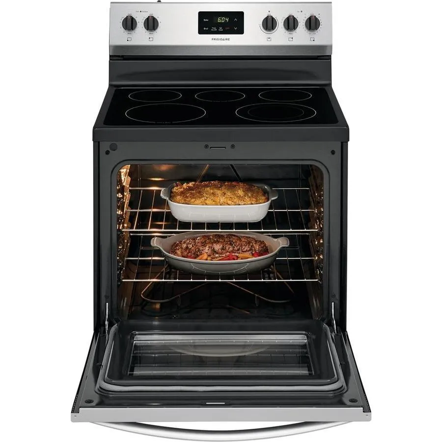 Frigidaire 30-in Smooth Surface 5 Elements 5.3-cu ft Freestanding Electric Range (EasyCare Stainless Steel), photo 7 of 14