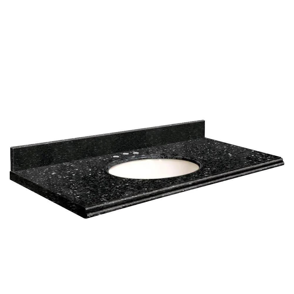 Transolid 31-in Notte Black Quartz Single Sink Bathroom Vanity Top, photo 3 of 4