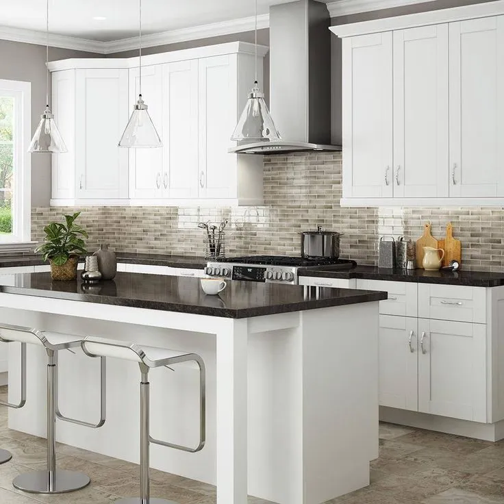 Home Decorators Collection Washington Vesper White Plywood Shaker Assembled Utility Pantry Kitchen Cabinet Soft Close R 18 in W x 24 in D x 84 in H, photo 7 of 7