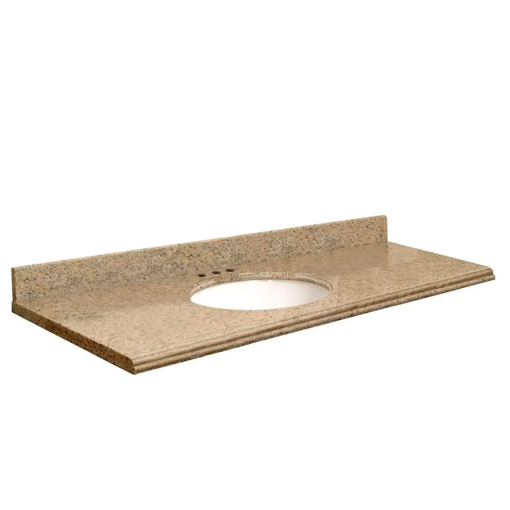 Transolid 61-in Giallo Veneziano Granite Single Sink Bathroom Vanity Top, photo 3 of 4