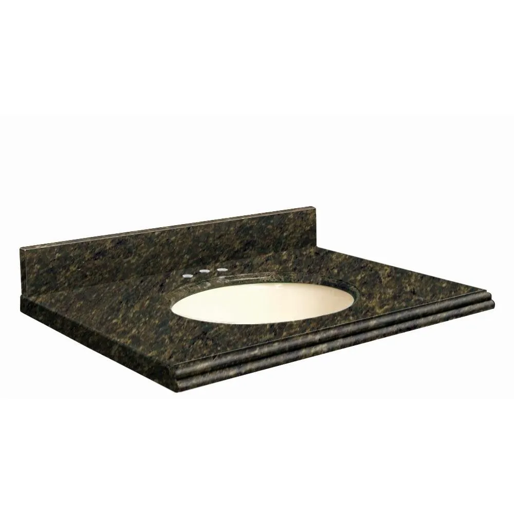 Transolid 31-in Uba Verde Granite Bathroom Vanity Top, photo 3 of 4