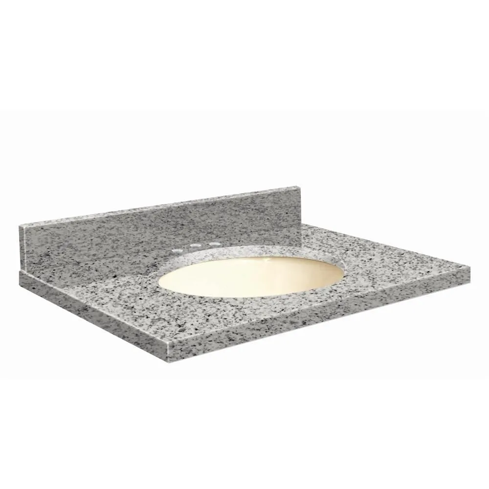 Transolid 43-in Rosselin White Granite Single Sink Bathroom Vanity Top, photo 3 of 4