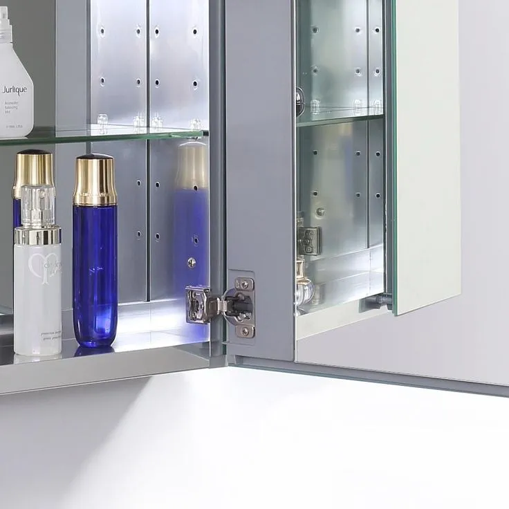 Fresca 49 in. W x 36 in. H x 5 in. D Frameless Recessed or Surface-Mounted Bathroom Medicine Cabinet, photo 4 of 6