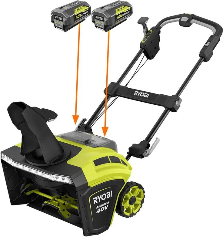 RYOBI 21 in. 40-Volt Brushless Cordless Electric Snow Blower with Two 5.0 Ah Batteries and Charger Included, photo 7 of 8