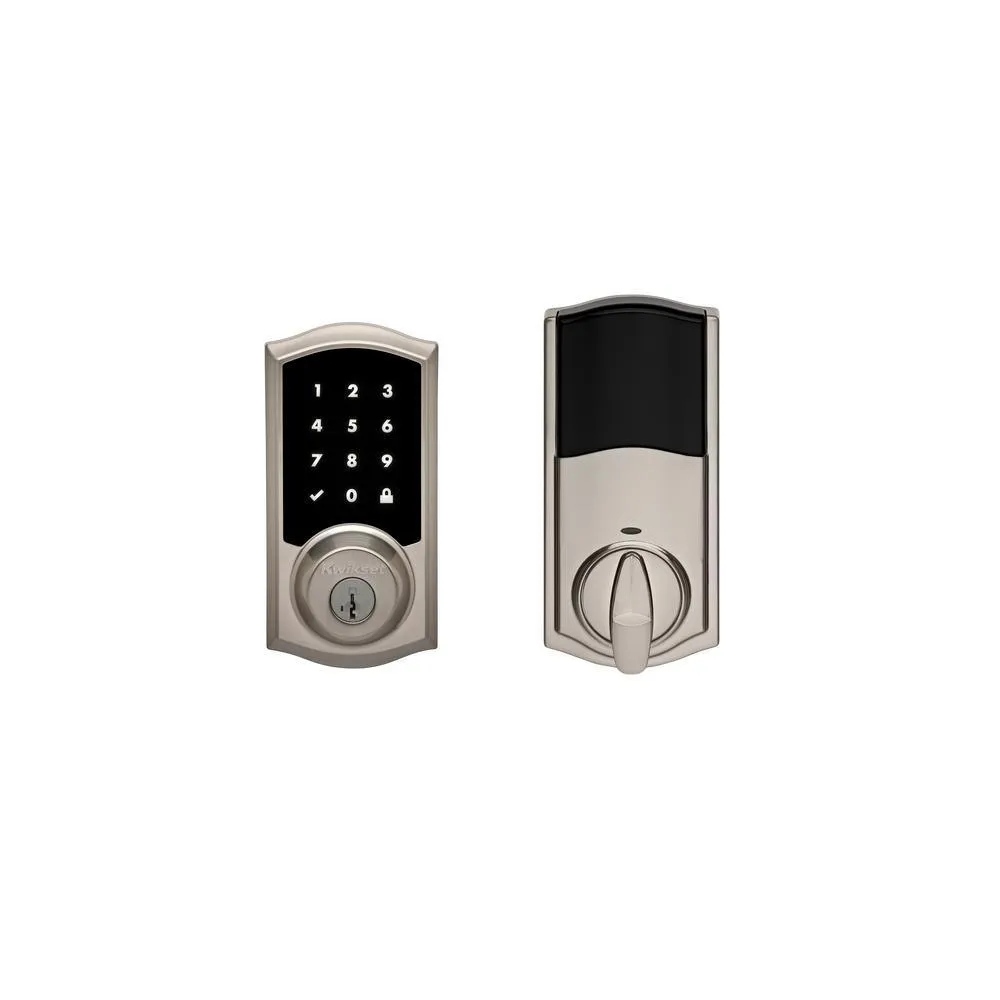 Kwikset Premis Touchscreen Smart Lock Satin Nickel Single Cylinder Electronic Deadbolt Featuring SmartKey Security, photo 2 of 8