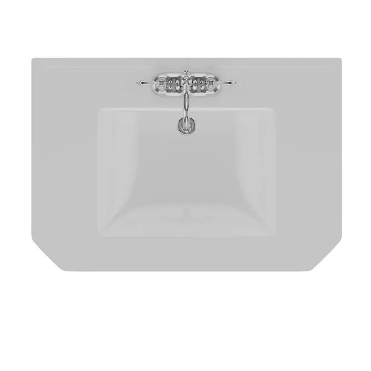 Barclay Products Corbin Pedestal Sink Combo in White with 4 in. Centerset Faucet Holes, photo 4 of 6
