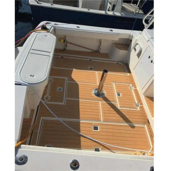 1Pcs 95'' x 35'' Marine Boat Sheet Teak Decking Boat Flooring Mats Yacht Flooring EVA Foam Floor Sheet Non-Skid Self-Adhesive Sea Deck , 5.5mm Thickness, photo 3 of 11