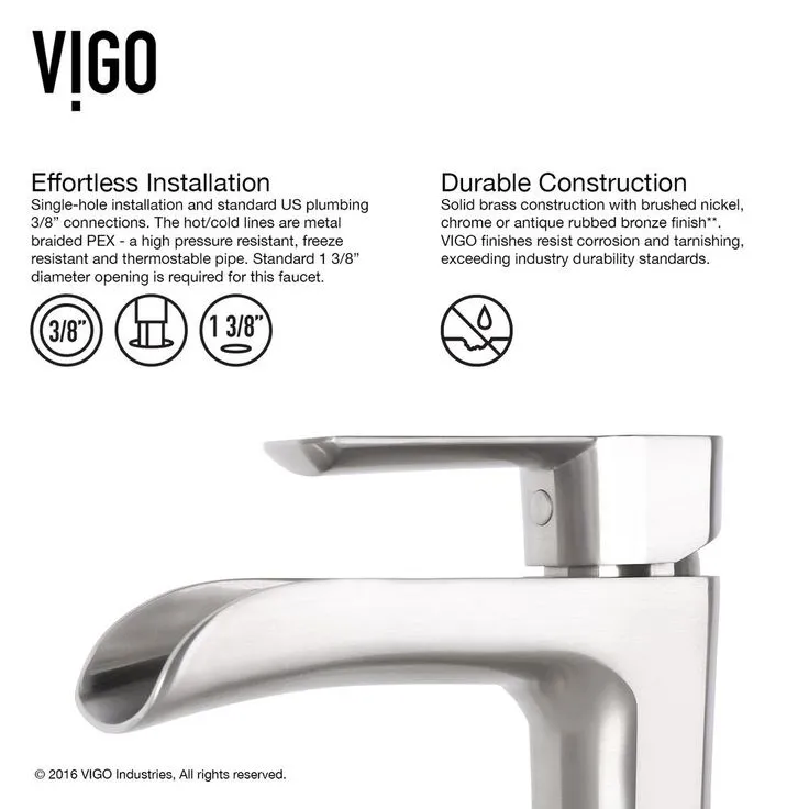VIGO Glass Vessel Bathroom Sink in Simply Silver and Niko Faucet Set in Brushed Nickel, photo 6 of 11