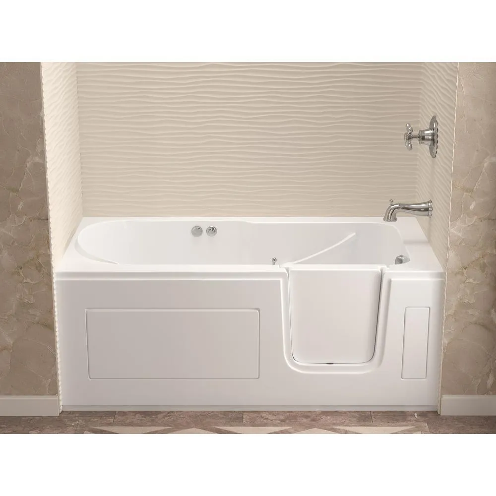 Universal Tubs HD Series 60 in. Right-Drain Step-In Walk-In Whirlpool Bathtub with Low Entry Threshold, White, photo 8 of 16