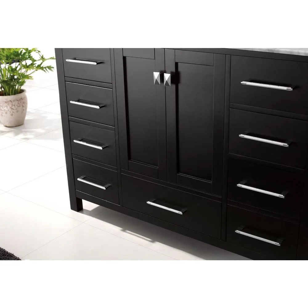 Caroline Avenue 48 in. W Bath Vanity Cabinet Only in Espresso, photo 7 of 30