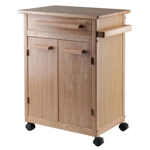 Winsome Wood Brown Composite Base with Composite Wood Top Kitchen Cart (18.2-in x 26.9-in x 34.5-in), photo 2 of 2