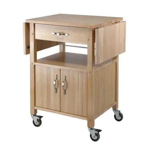 Winsome Wood Brown Composite Base with Composite Wood Top Kitchen Cart (20.2-in x 43.3-in x 33.1-in), photo 4 of 4