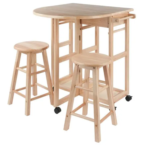 Brown Composite Base with Composite Wood Top Kitchen Island