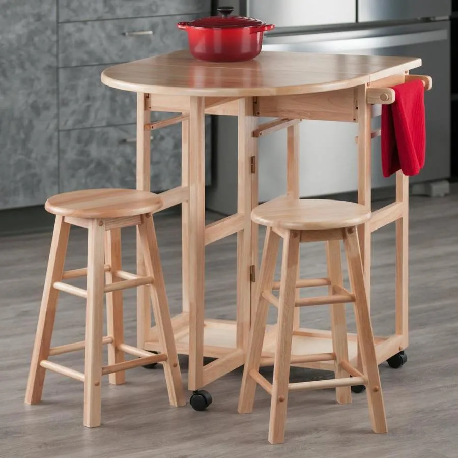Winsome Wood Brown Composite Base with Composite Wood Top Kitchen Island (29.29-in x 29.7-in x 32.79-in), photo 11 of 17