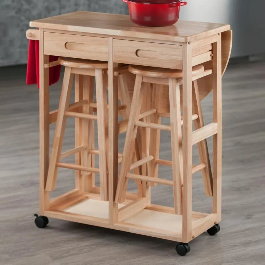 Winsome Wood Brown Composite Base with Composite Wood Top Kitchen Island (29.29-in x 29.7-in x 32.79-in), photo 12 of 17
