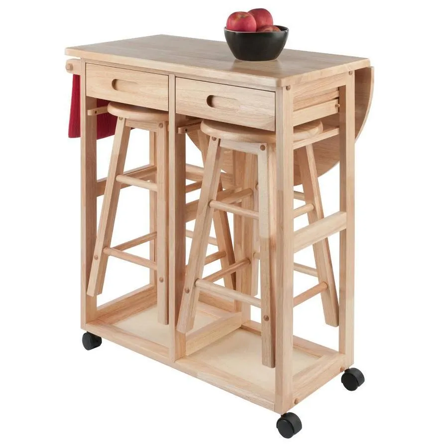 Winsome Wood Brown Composite Base with Composite Wood Top Kitchen Island (29.29-in x 29.7-in x 32.79-in), photo 7 of 17
