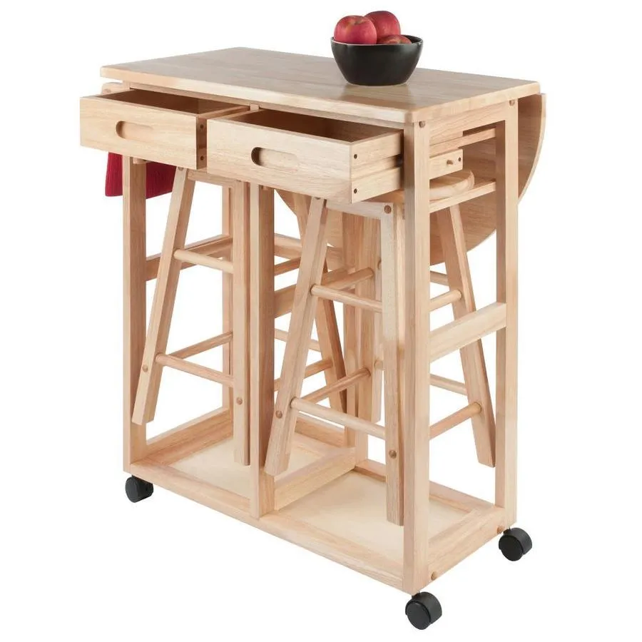 Winsome Wood Brown Composite Base with Composite Wood Top Kitchen Island (29.29-in x 29.7-in x 32.79-in), photo 8 of 17