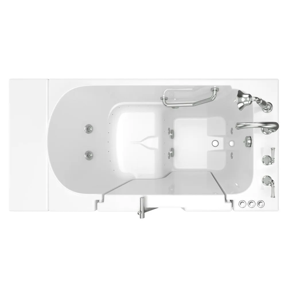 Gelcoat Value Series 51 in. Right Hand Walk-In Whirlpool and Air Bathtub with Outward Opening Door in White, photo 3 of 15