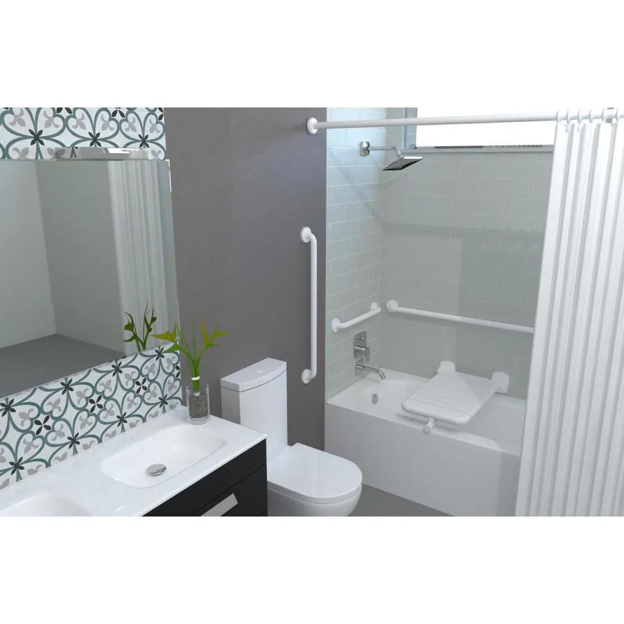 Ponte Giulio USA 18-in Glossy Biscuit Wall Mount (ADA Compliant) Grab Bar, photo 3 of 6