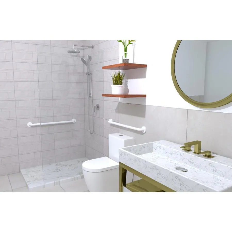 Ponte Giulio USA 18-in Glossy Biscuit Wall Mount (ADA Compliant) Grab Bar, photo 4 of 6