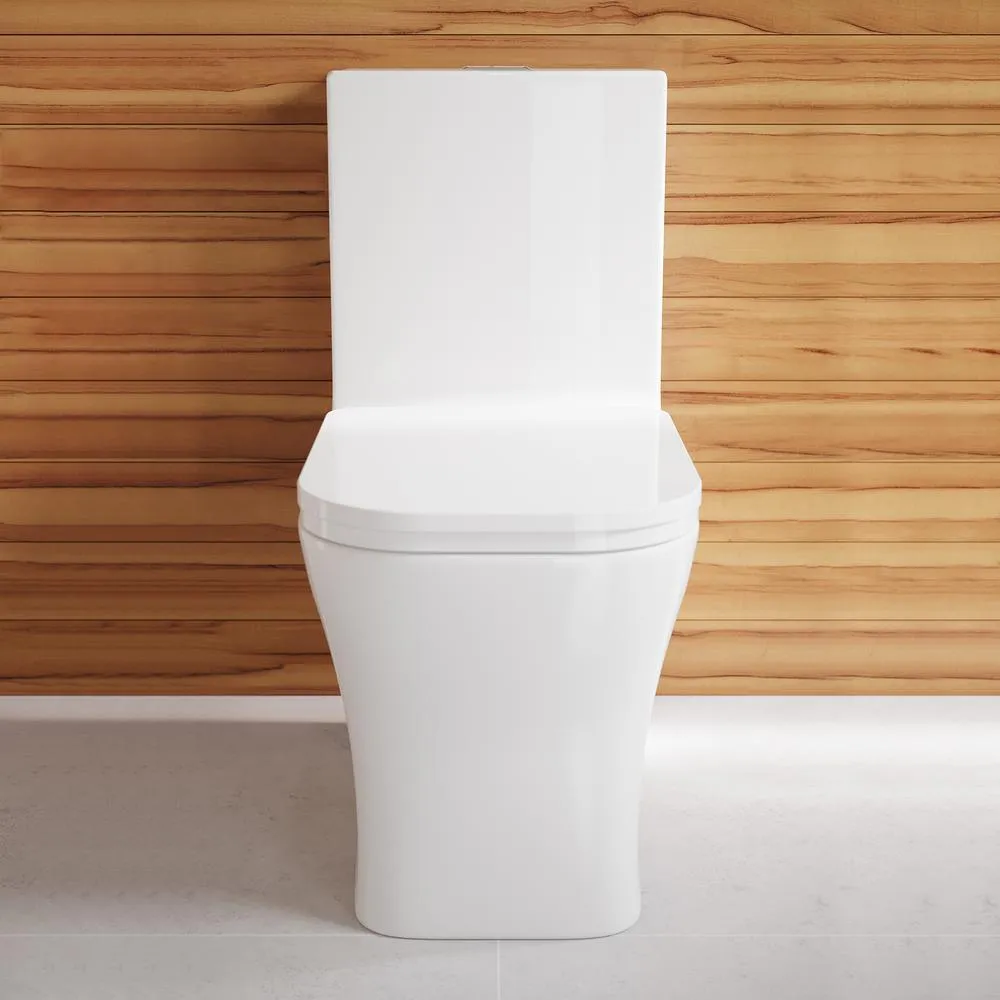 Concorde 1-Piece 0.8/1.28 GPF Dual Flush Square Elongated Toilet in White, photo 4 of 15