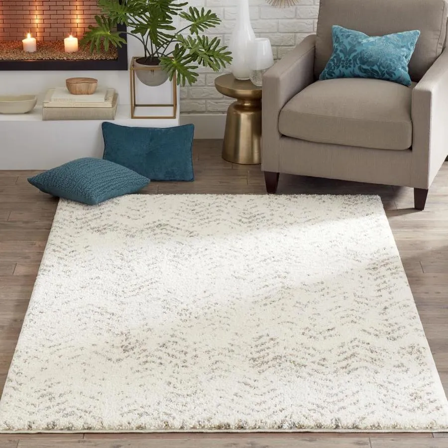 allen + roth Alvida 5 x 8 Natural Indoor Chevron Area Rug, photo 2 of 8