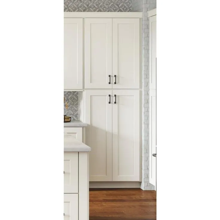 allen + roth Aveley 24-in W x 84-in H x 24-in D Linen Maple Door Pantry Semi-Custom Cabinet, photo 5 of 7