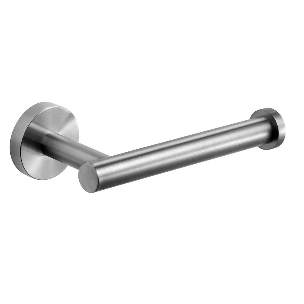 Wall Mounted Single Arm Toilet Paper Holder in Stainless Steel Matte Black, photo 9 of 10