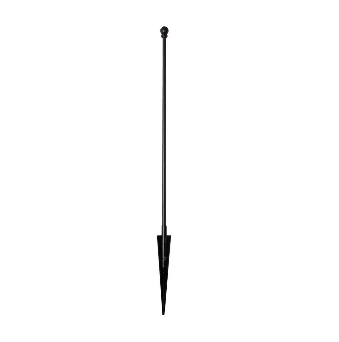 Yardlink Grand Empire 4-1/2 ft. H No-Dig Powder-Coated Steel Universal Fence Post with Round Finial Top, photo 2 of 2