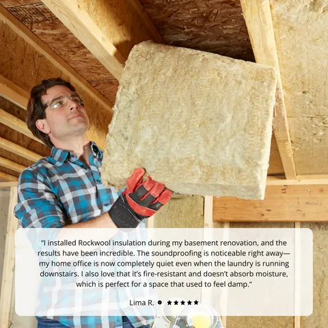 ROCKWOOL Safe'n'Sound Unfaced Mineral Wool Batt Insulation 15-1/4 × 47 × 6 in