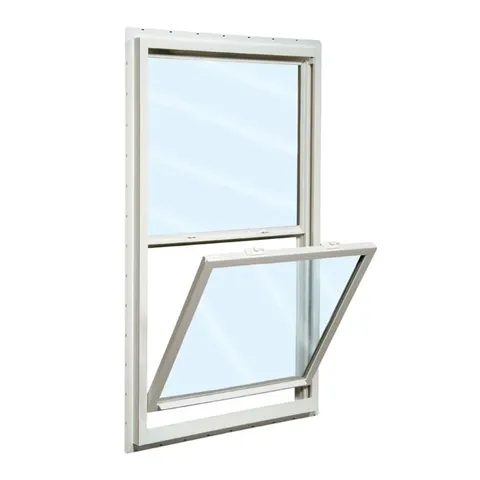 150 Series New Construction 31-1/2 × 61-1/2 × 3-1/4 in Jamb White Vinyl Dual-pane Single Hung Window Half Screen Included