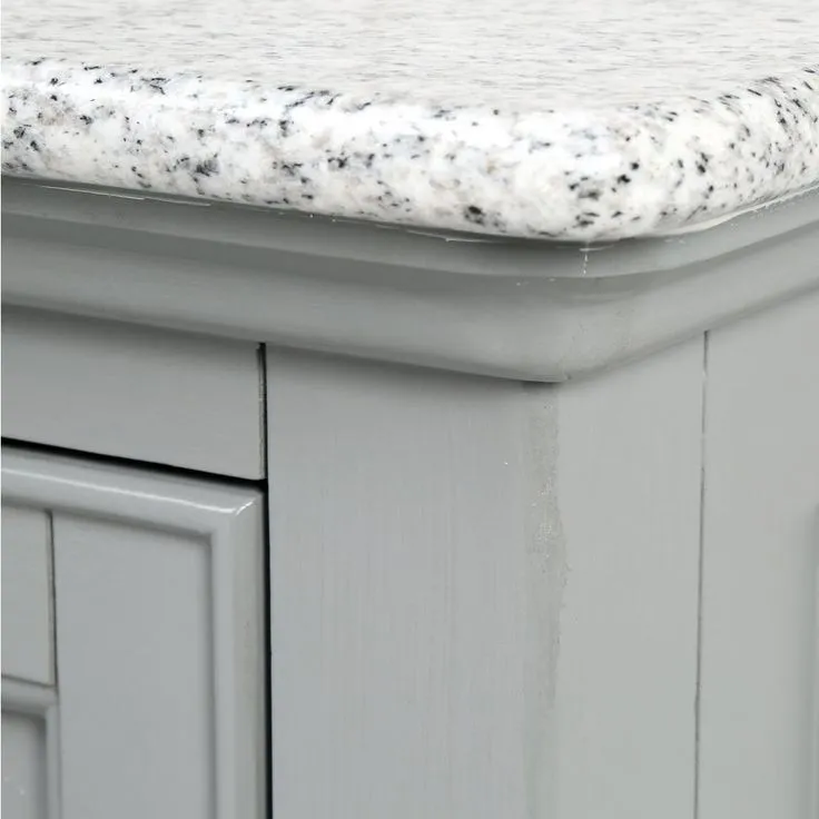 Newport 25 in. W x 21-1/2 in. D Bath Vanity in Pewter with Granite Vanity Top in Grey, photo 10 of 13