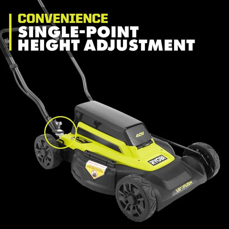 RYOBI 18 in. 40-Volt 2-in-1 Lithium-Ion Cordless Battery Walk Behind Push Mower with Two 4.0 Ah Batteries and Charger Included, photo 2 of 9