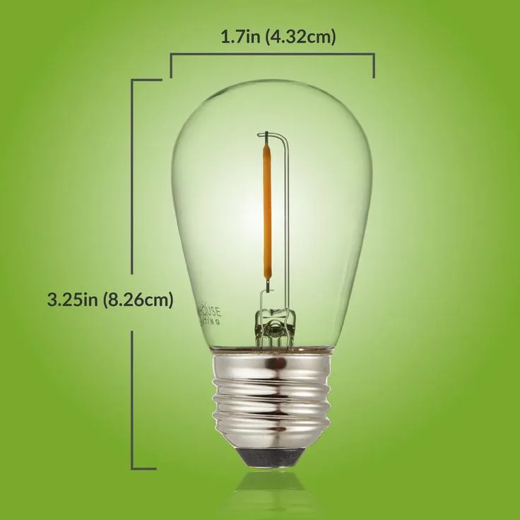 Newhouse Lighting 11-Watt Equivalent S14 Shatter-Resistant String Light Edison LED Bulbs Warm White 2700K (30-Pack), photo 4 of 4