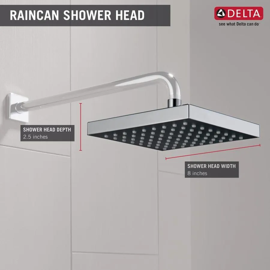 Delta Universal Showering Components Stainless 1-Spray Rain Shower Head, 1.75 GPM (6.6 LPM), photo 2 of 6