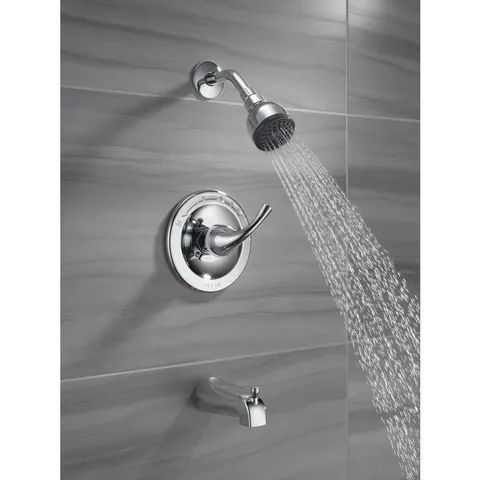 Foundations Chrome 1-Handle Bathtub and Shower Faucet with Valve
